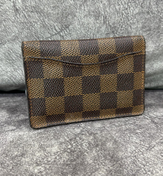 [Pre-Used] LV Pocket Organizer Brown Cardholder Damier