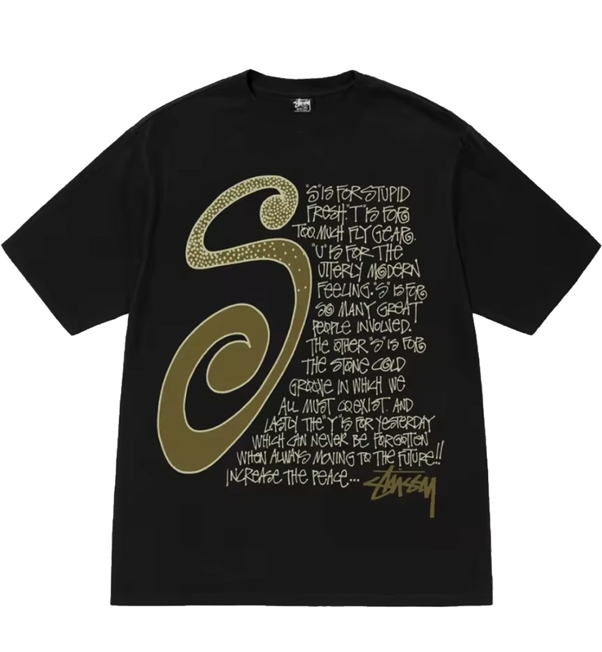 Stussy S Talk Pigment Dyed Tee (Black)