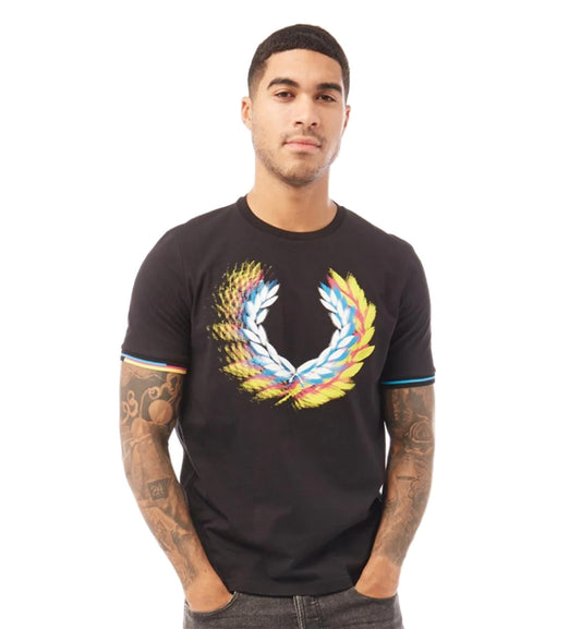 Fred Perry Process Colour Branded T-Shirt (Black)