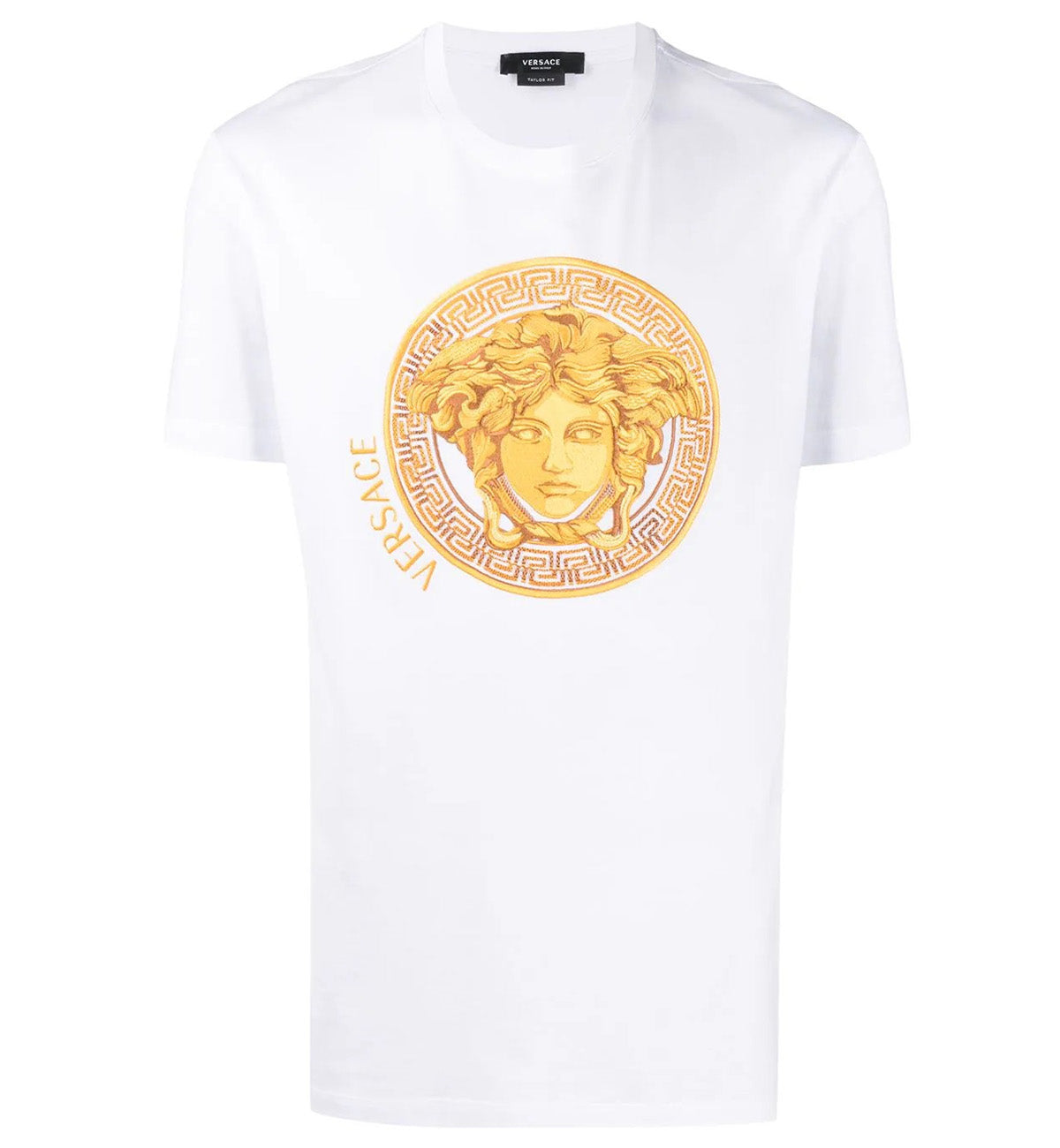 Versace Medusa Amplified Embroidered T-Shirt (White)