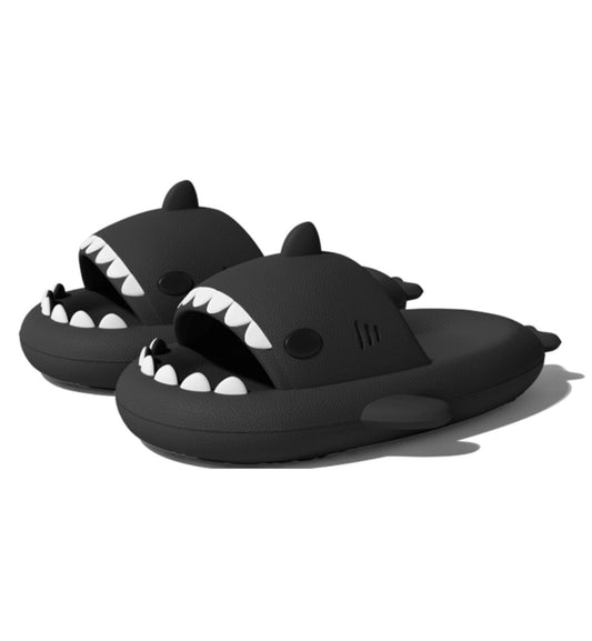 Chikoku Smooth Fun Shark Sandals (Black)