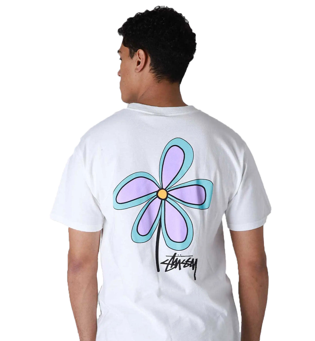 Stussy Blue Flower Tee (White)