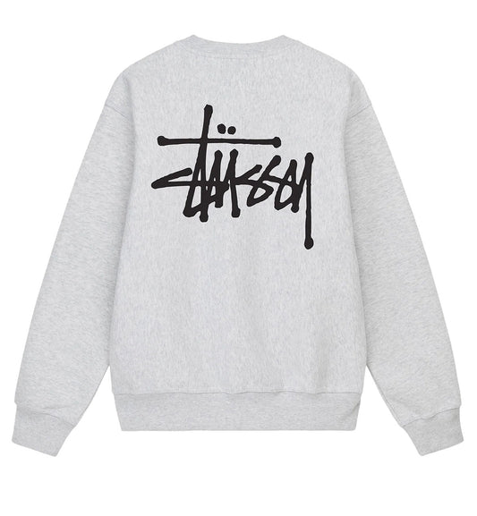 Stussy Basic Crew Sweatshirt (Ash Heater)