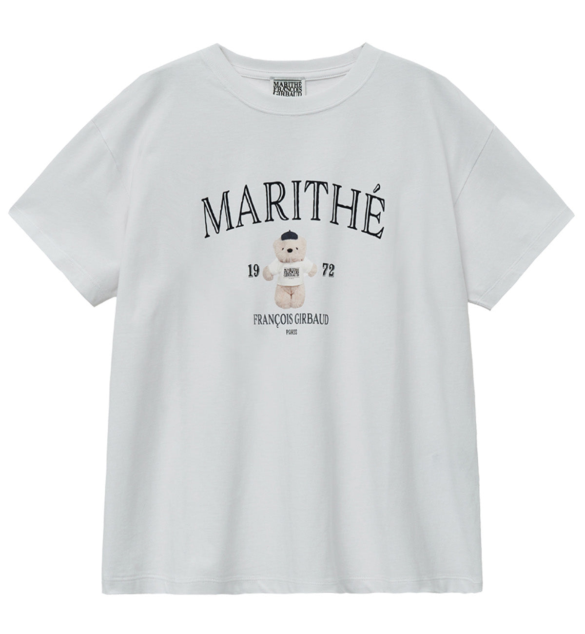 Marithe Mari Graphic Oversized T-Shirt (White)