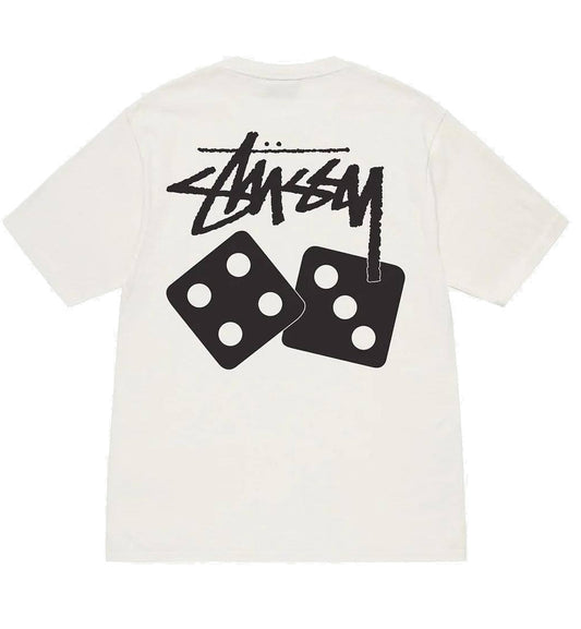 Stussy Dice Pig Dyed Tee (White)