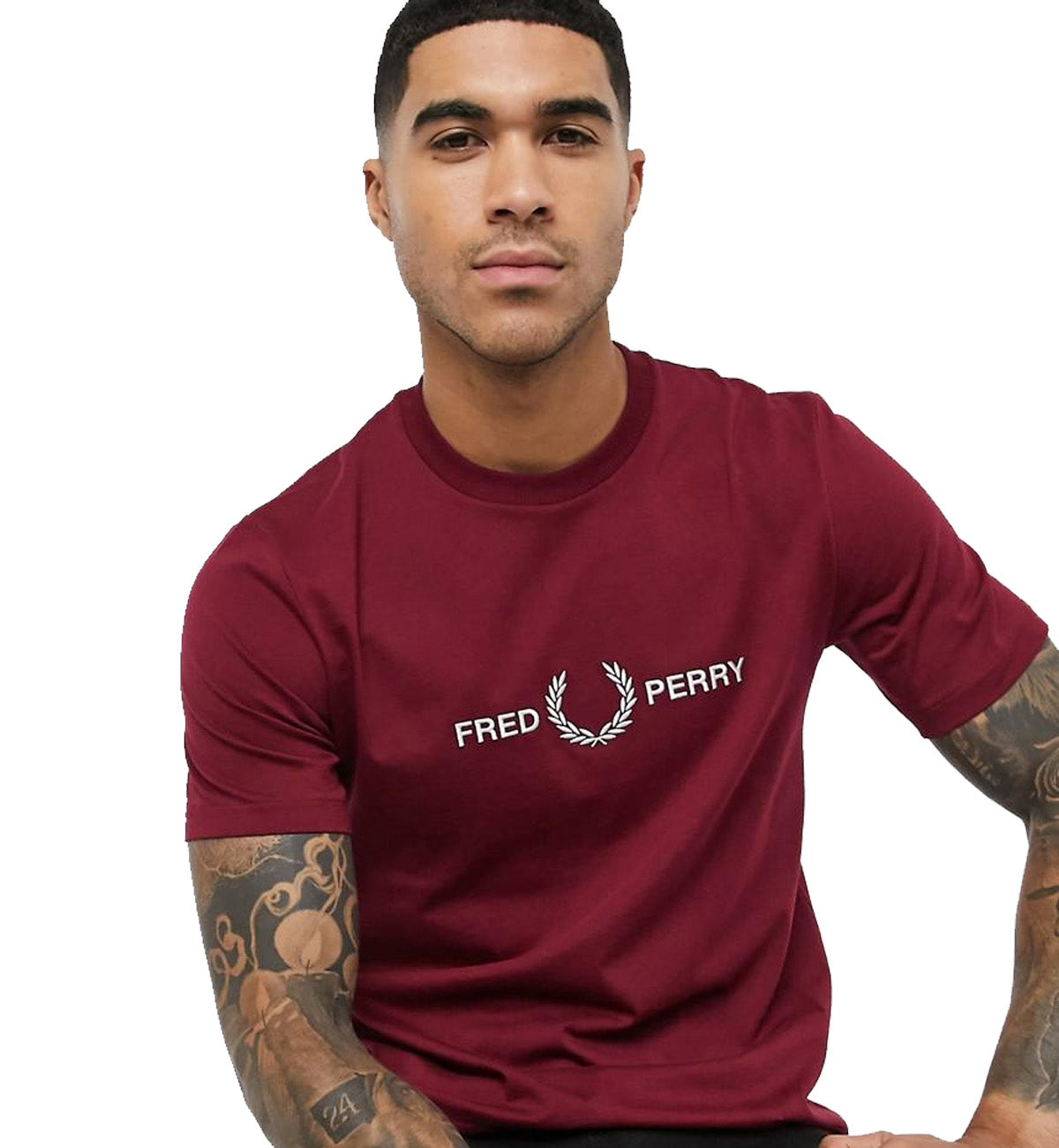 Fred Perry Signature Logo T-Shirt (Maroon)