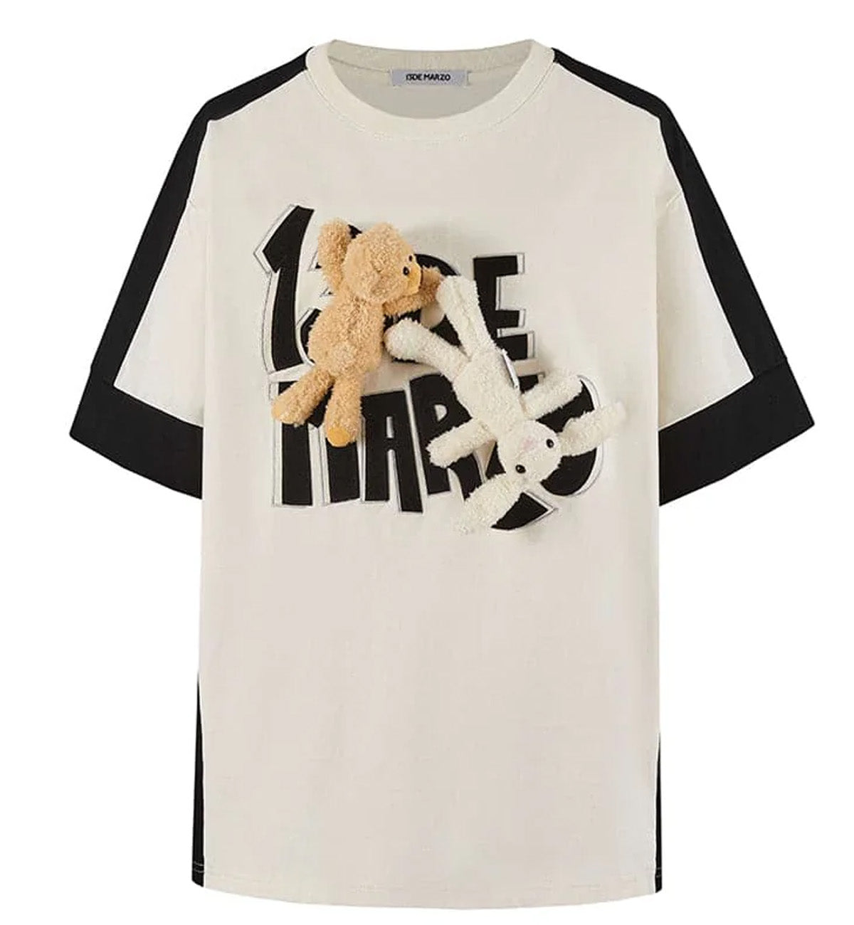 13DE MARZO Hook & Loop Logo T-Shirt (Beige)