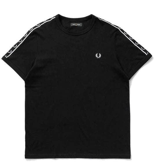 Fred Perry Taped Shoulder Tee - Black