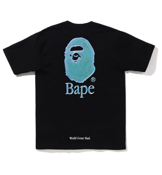 Bape Aqua Ape Head T-Shirt (Black)