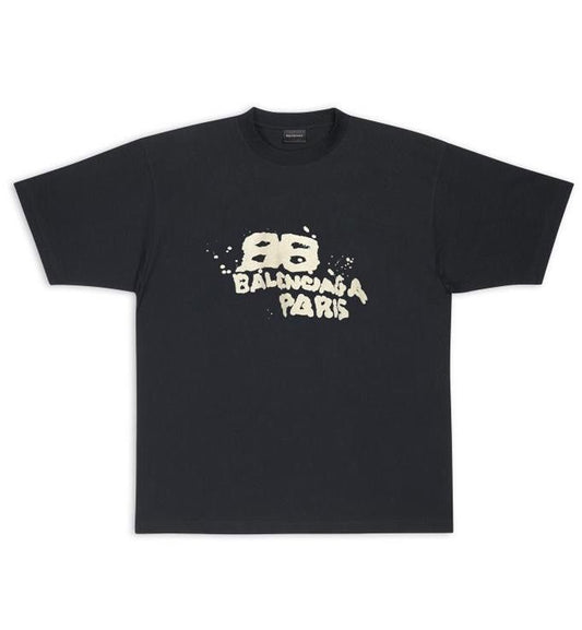 Balenciaga T-Shirt Logo Paris Monogram (Black)