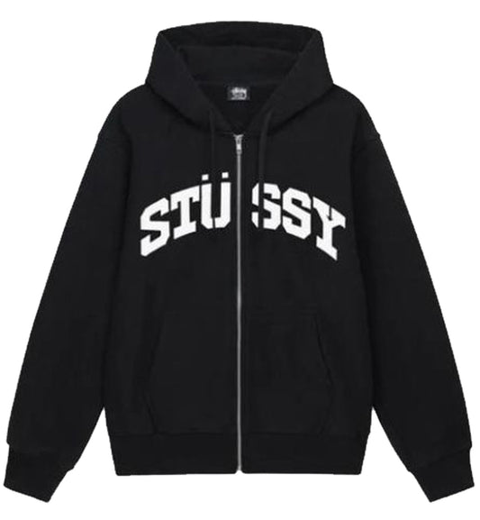 Stussy Block Sport Zip Hoodie (Black)