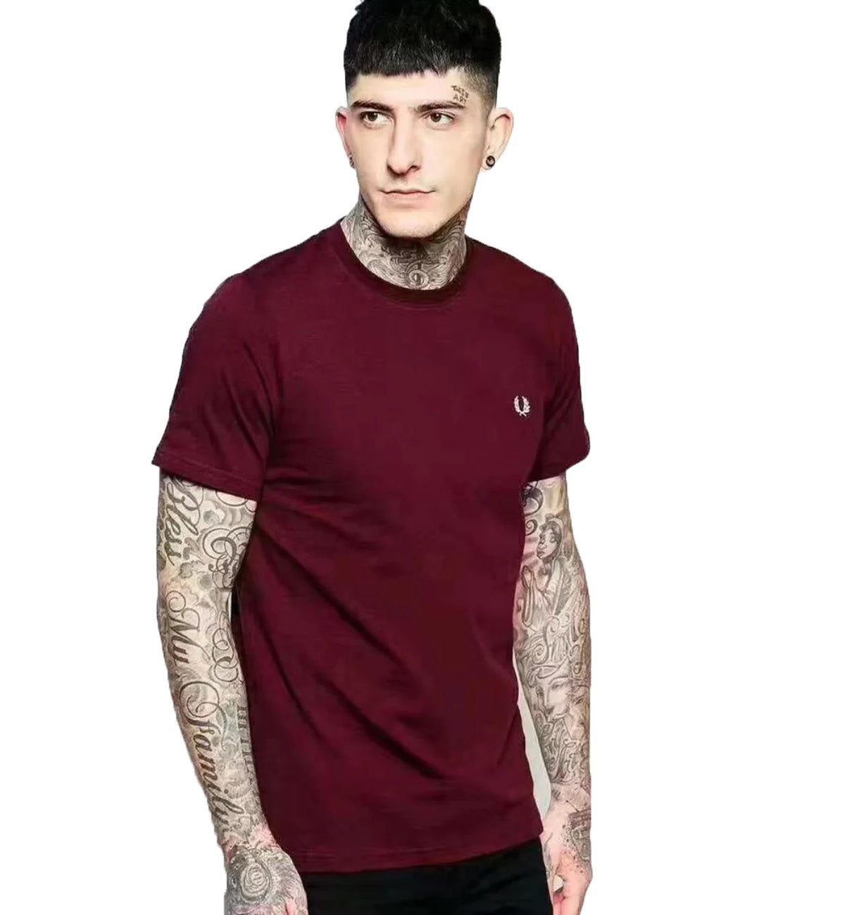 Fred Perry Red with Small Logo T-Shirt