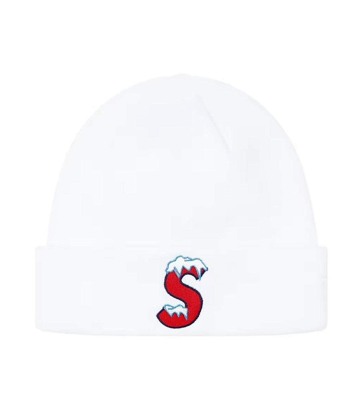 Supreme x New Era S Wording Beanie (White)