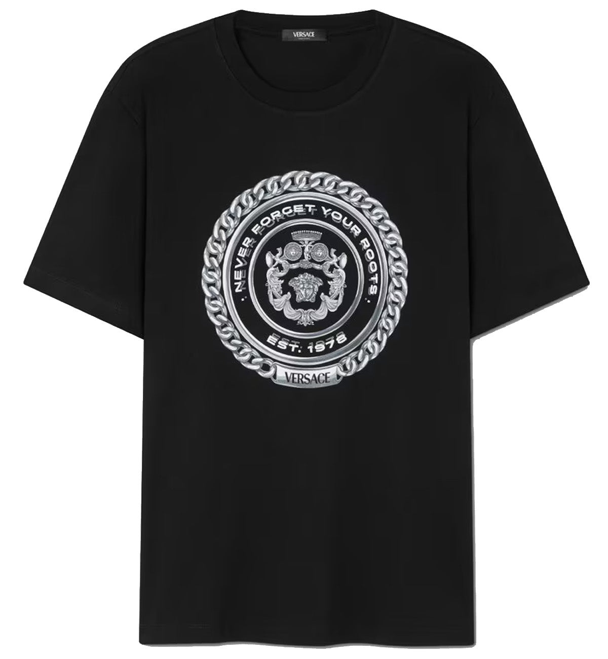 Versace Chain Crest T-Shirt (Black)