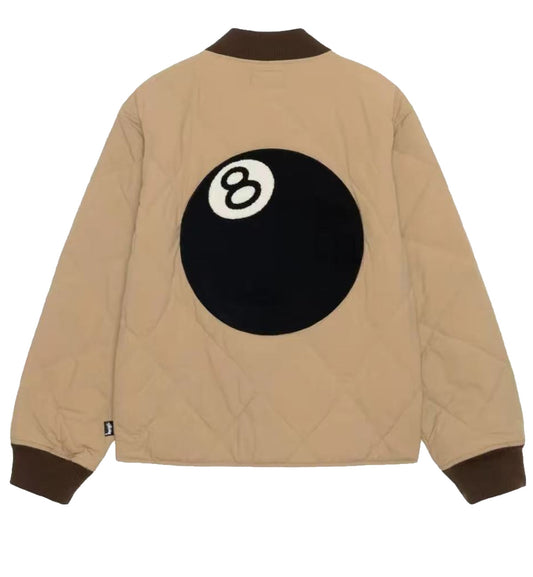 Stussy 8 Ball Quilted Liner Jacket (Beige)
