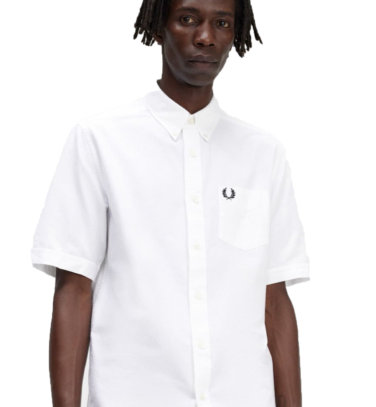 Fred Perry Short Sleeve Oxford Shirt (White)