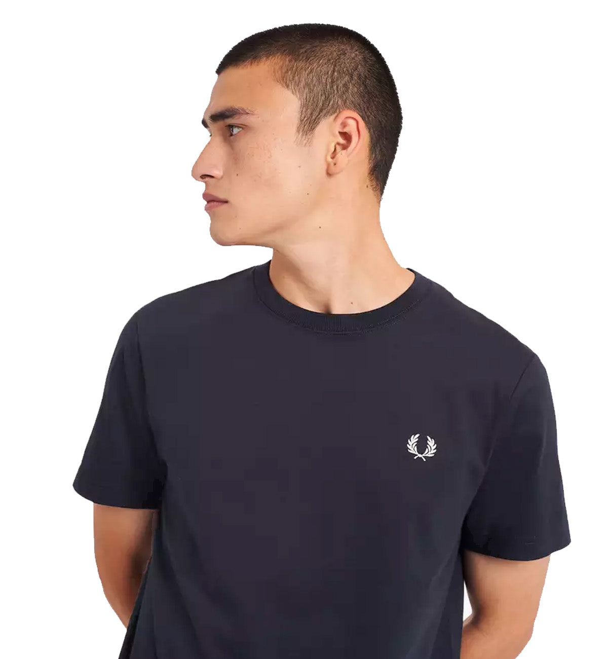 Fred Perry Small Logo T Shirt Navy The Factory KL