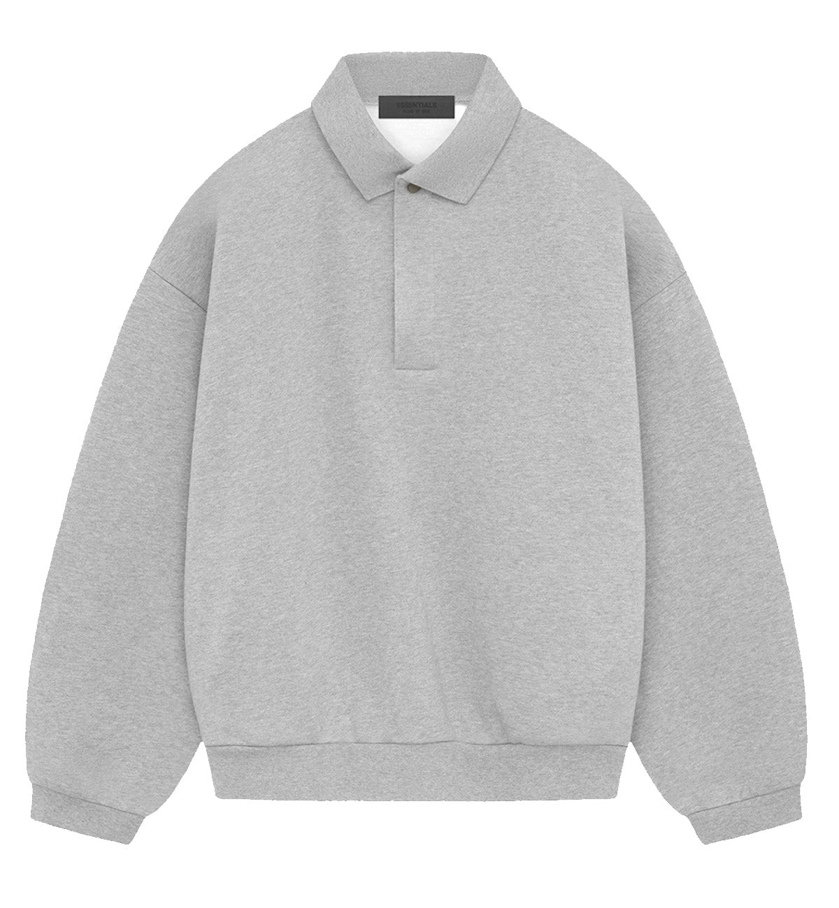 Fear of God - Essentials Long Sleeve Polo Shirt SS24 (Light Heather Grey)