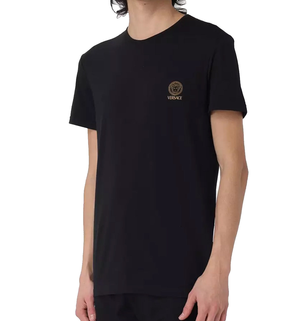 Versace Chest Medusa Logo T-Shirt (Black)