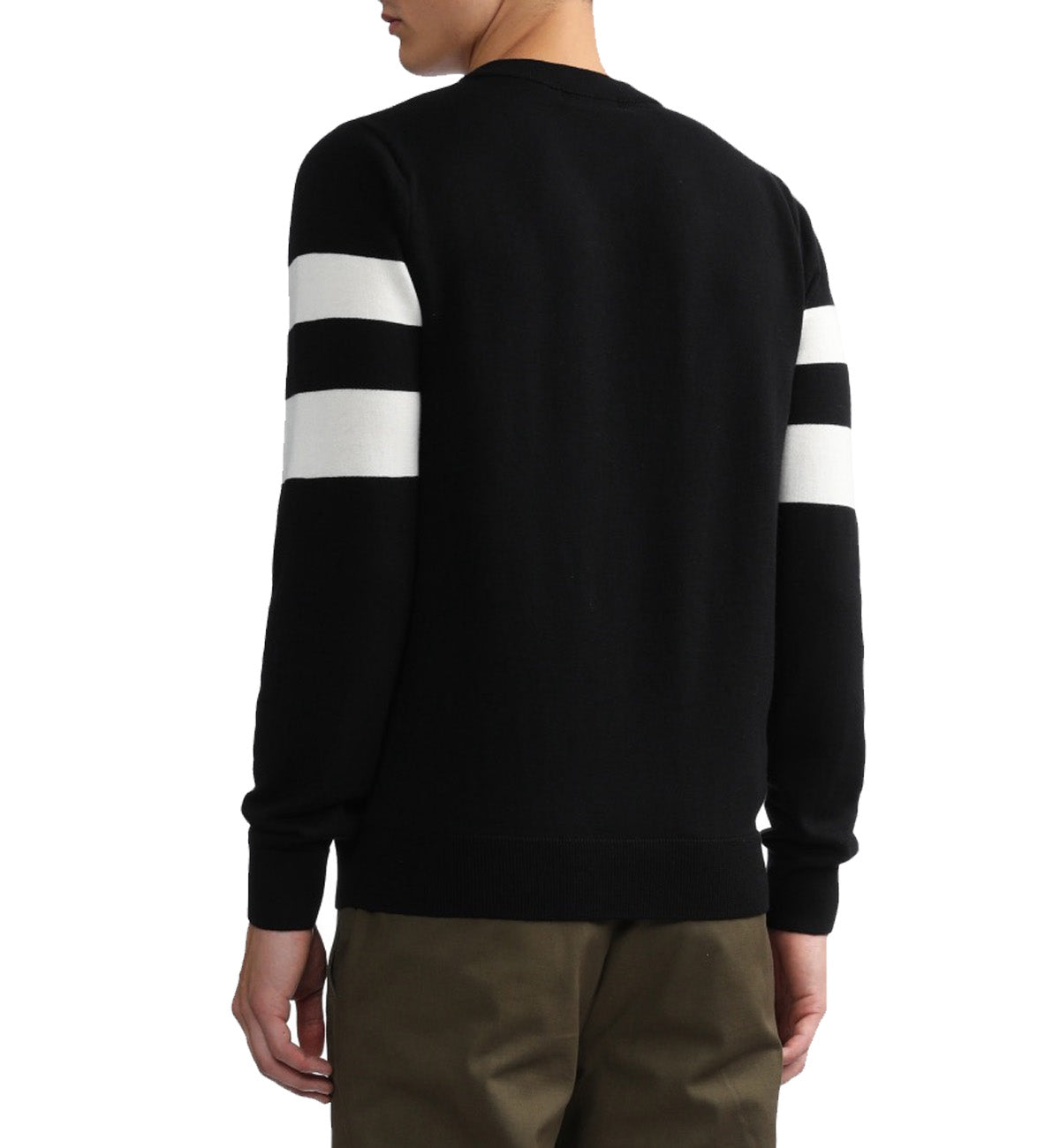 Fred Perry Tipped Sleeve Sweatshirt (Black)