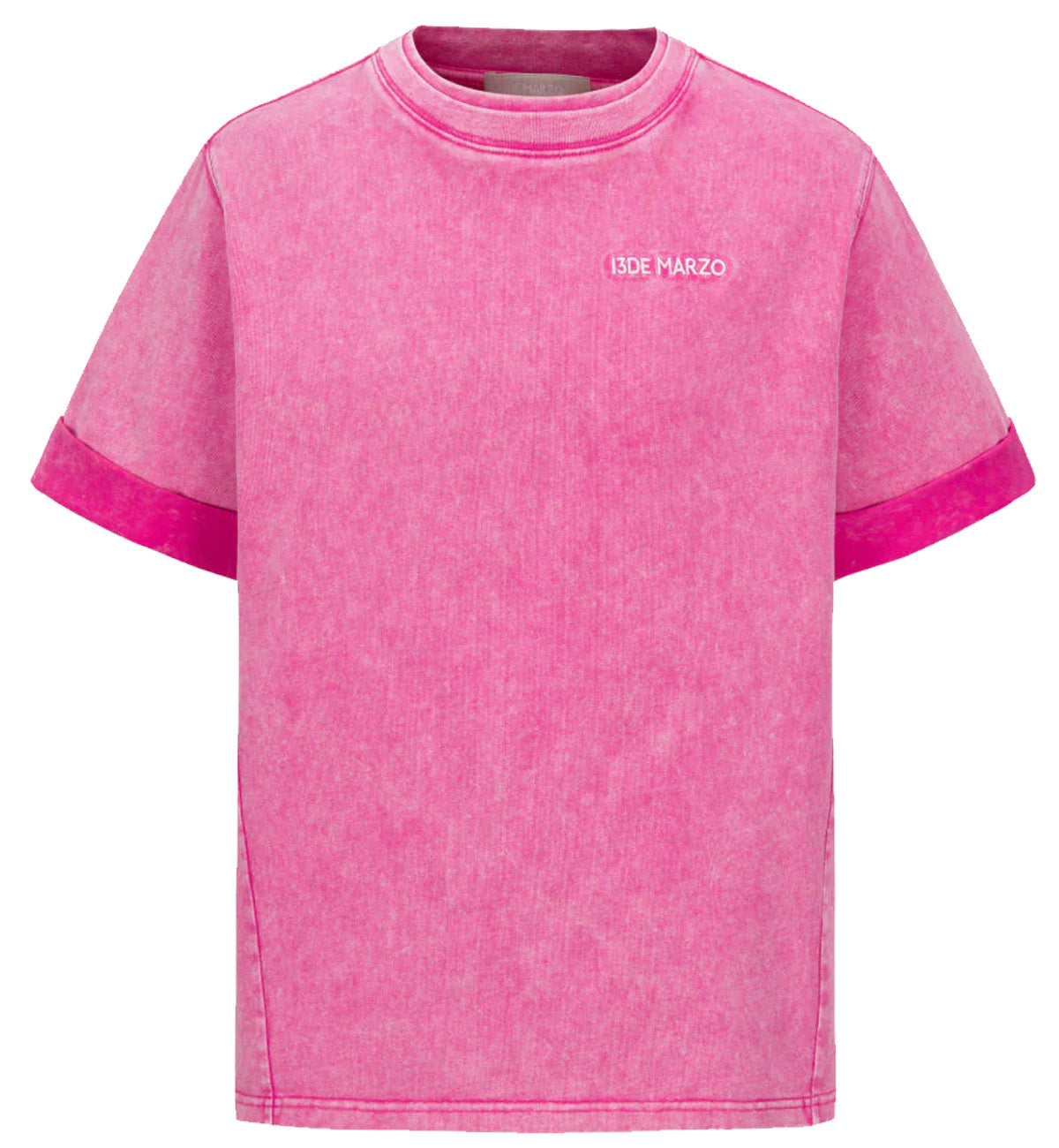 13DE MARZO Washed Sequins T-Shirt (Pink)