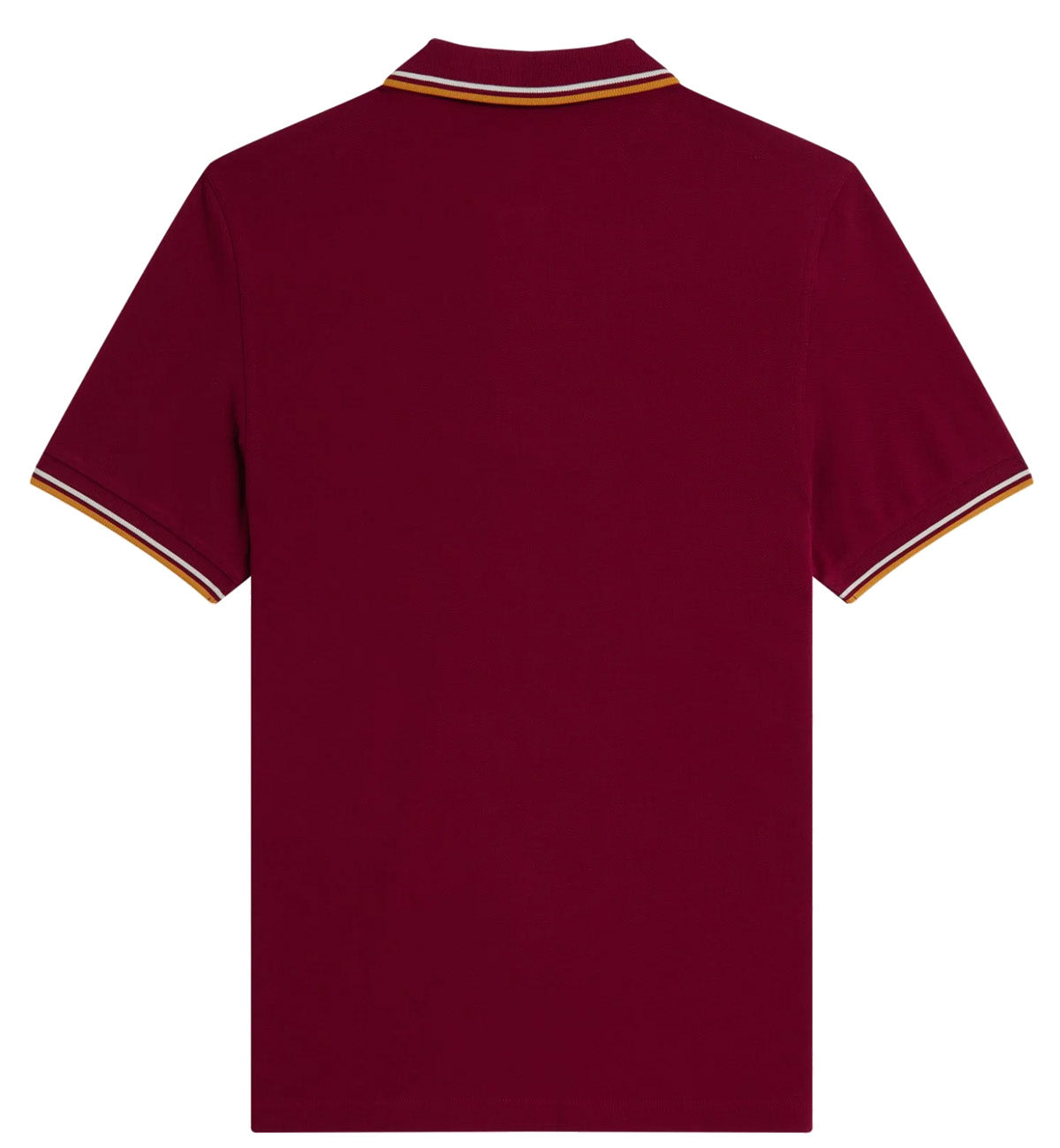 Fred Perry Orange White Stripe Maroon Shirt