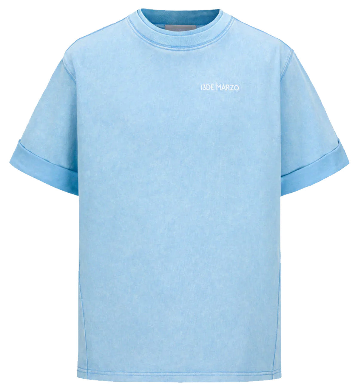 13DE MARZO Washed Sequins T-Shirt (Blue)