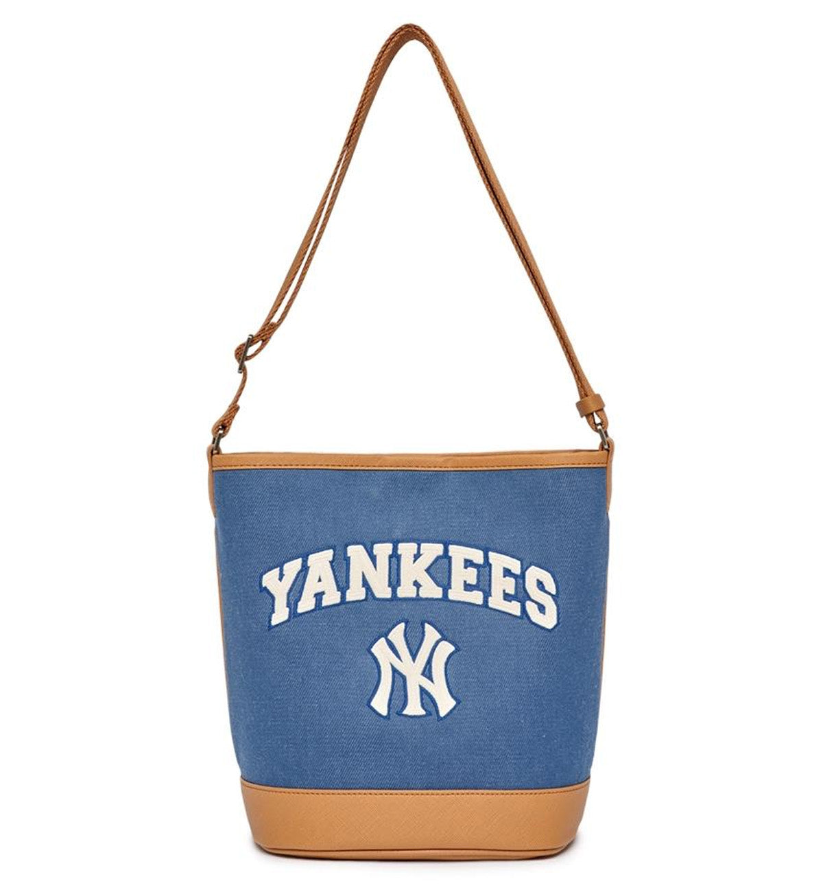 MLB Varsity Basic Canvas Bucket Bag NY Blue