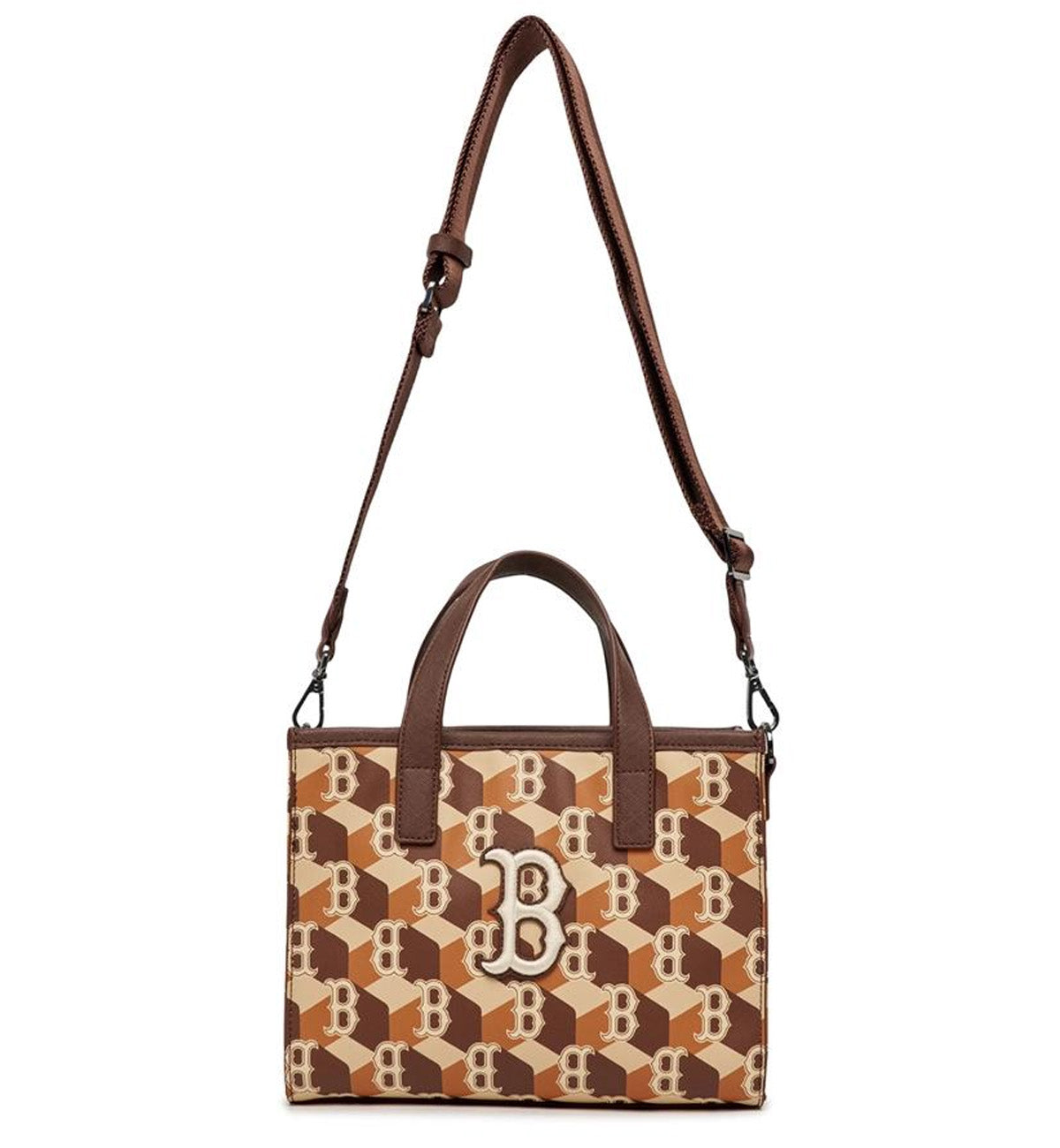 MLB Cube Monogram S Tote Bag Boston Redsox