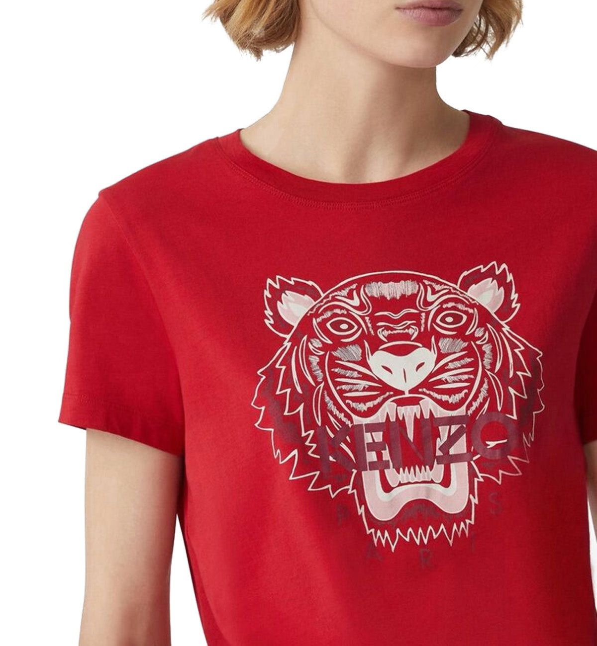 Kenzo Female Red Printed Tiger T-Shirt (Red)