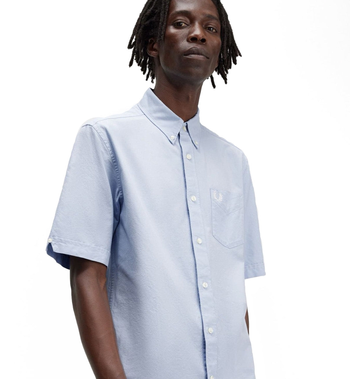 Fred Perry Short Sleeve Oxford Shirt (Sky Blue)