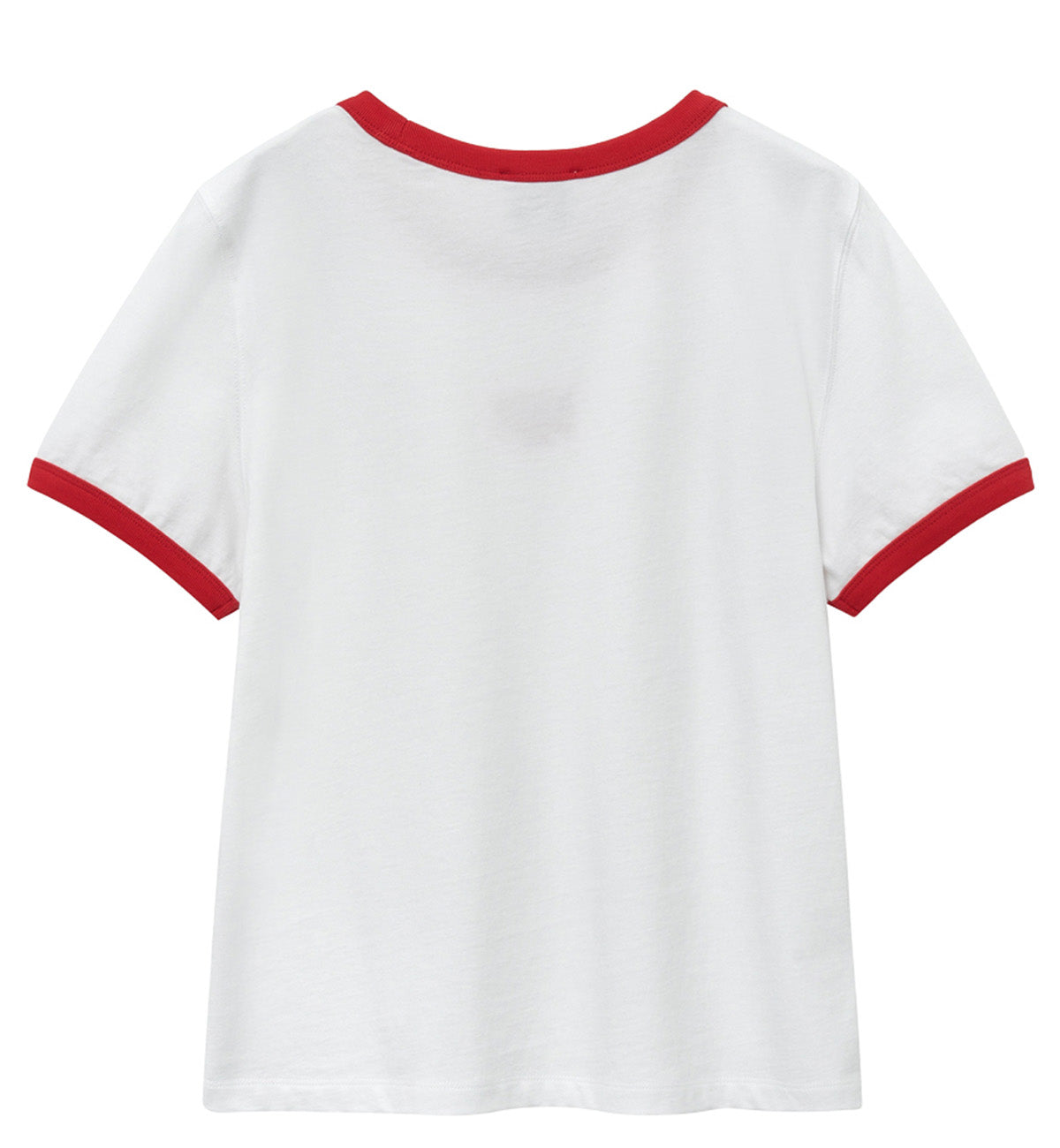 Marithe W Classic Logo Ringer T-Shirt (White Red)