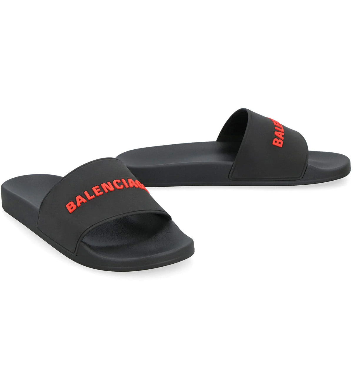 Balenciaga Pool Slides (Black Red)