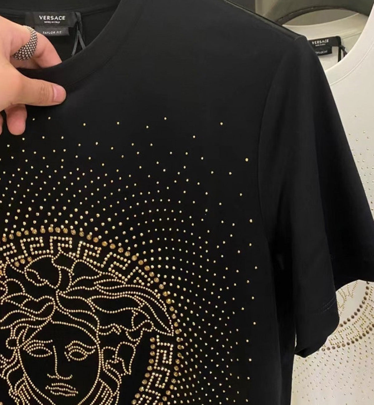 Versace Crystal Galaxy Medusa T-Shirt (Black)