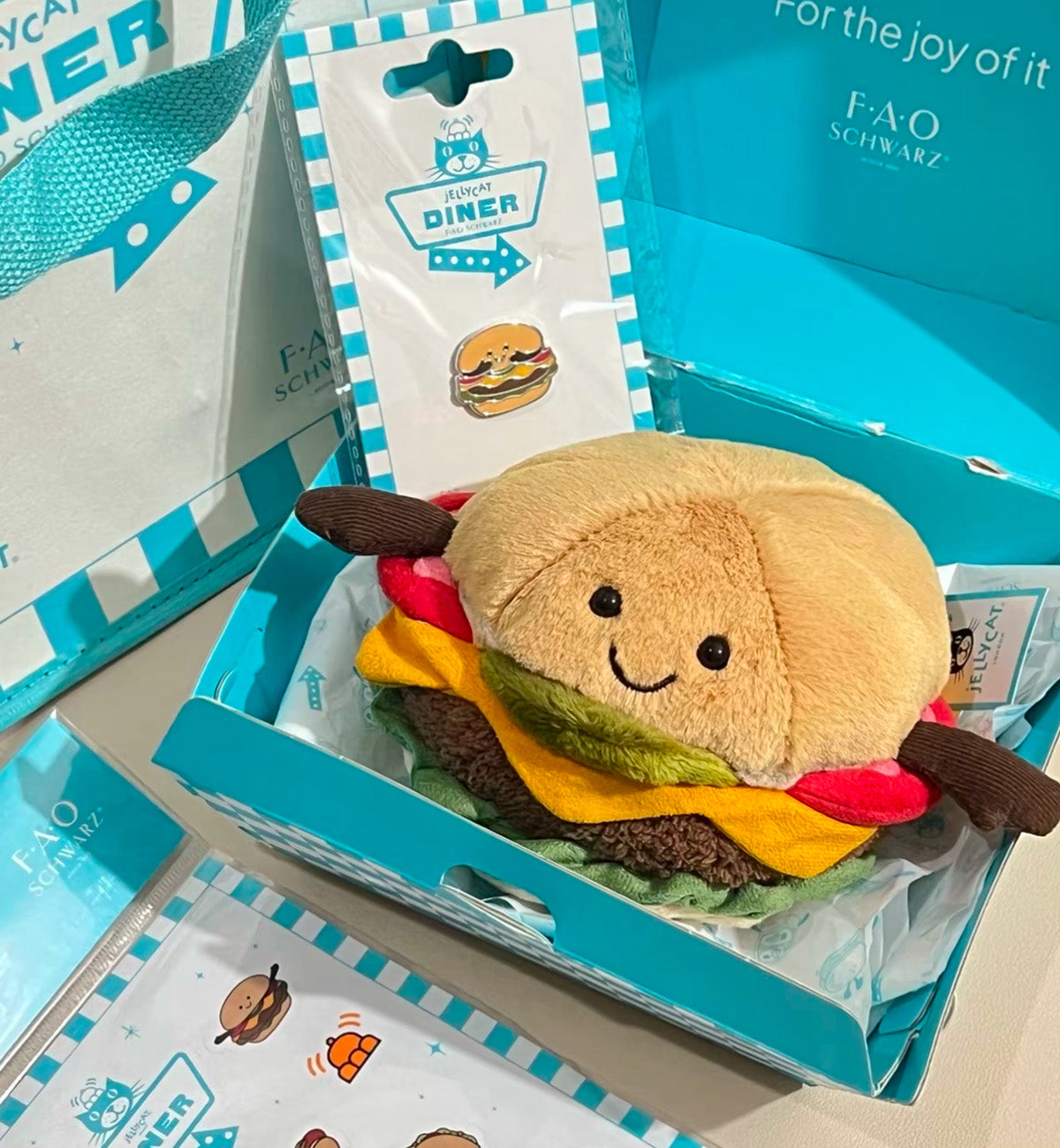 Jellycat Hamburger Bag