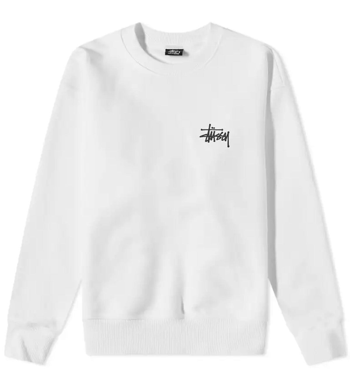 Stussy Basic Crew Sweatshirt White Shop authentic streetwear Malaysia The Factory KL