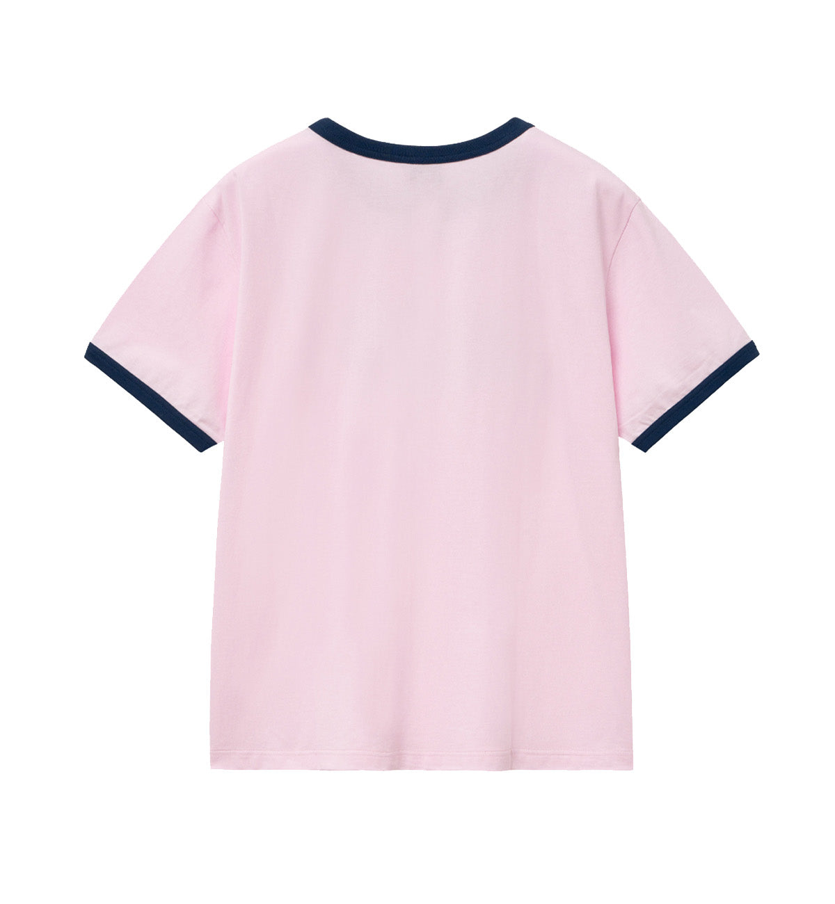 Marithe Vintage Baseball Ringer T-Shirt (Light Pink)