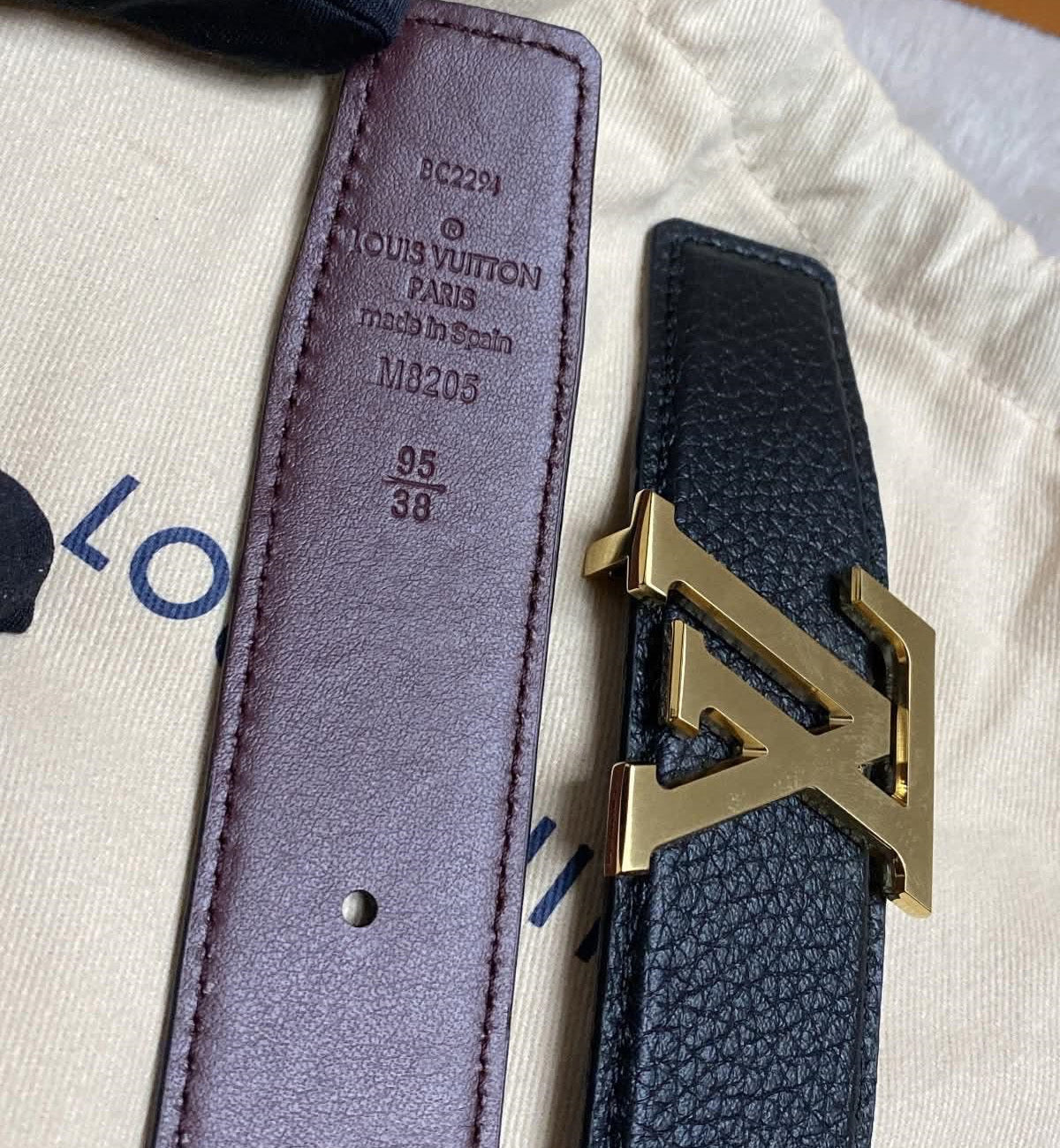 [Pre-used] LV Belt Reversible Brown Black GHW