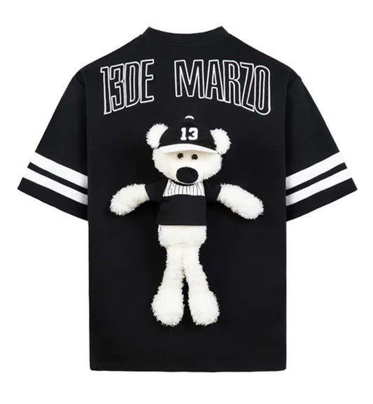 13DE MARZO Baseball Bear Fan T-Shirt Black