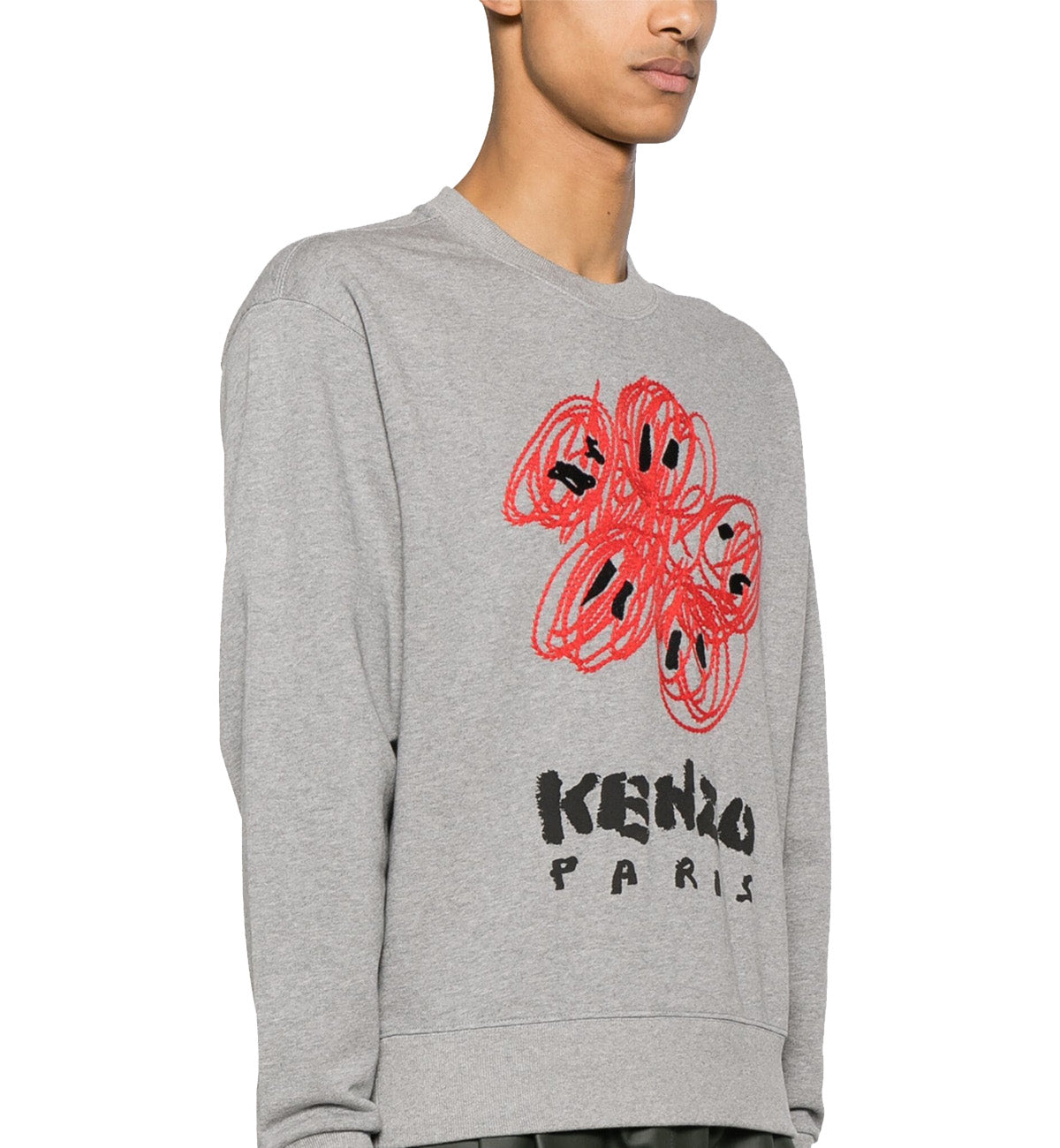 Kenzo Drawn Varsity Sweatshirt (Grey)