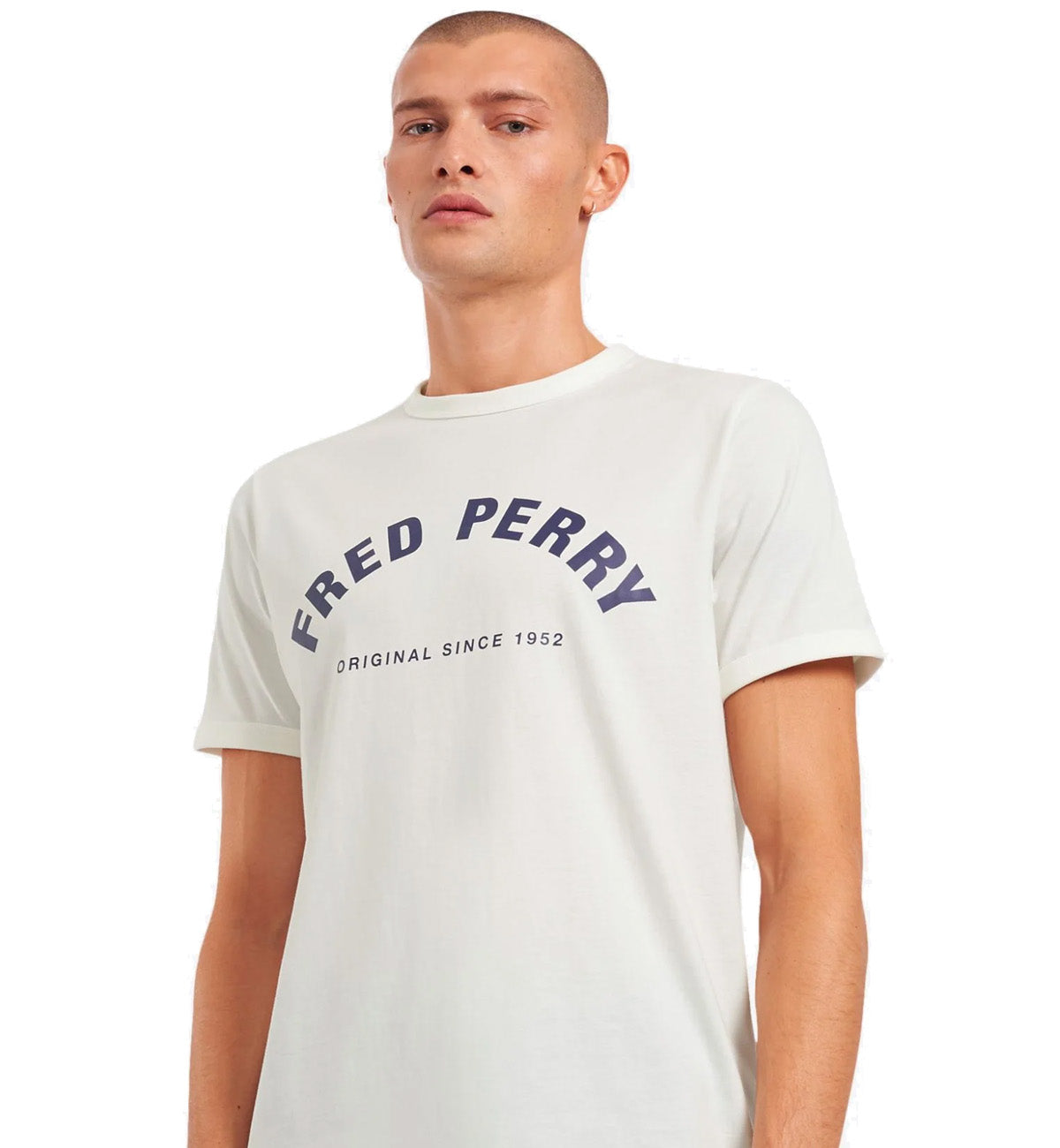 Fred Perry Arch Branded T-Shirt (White)