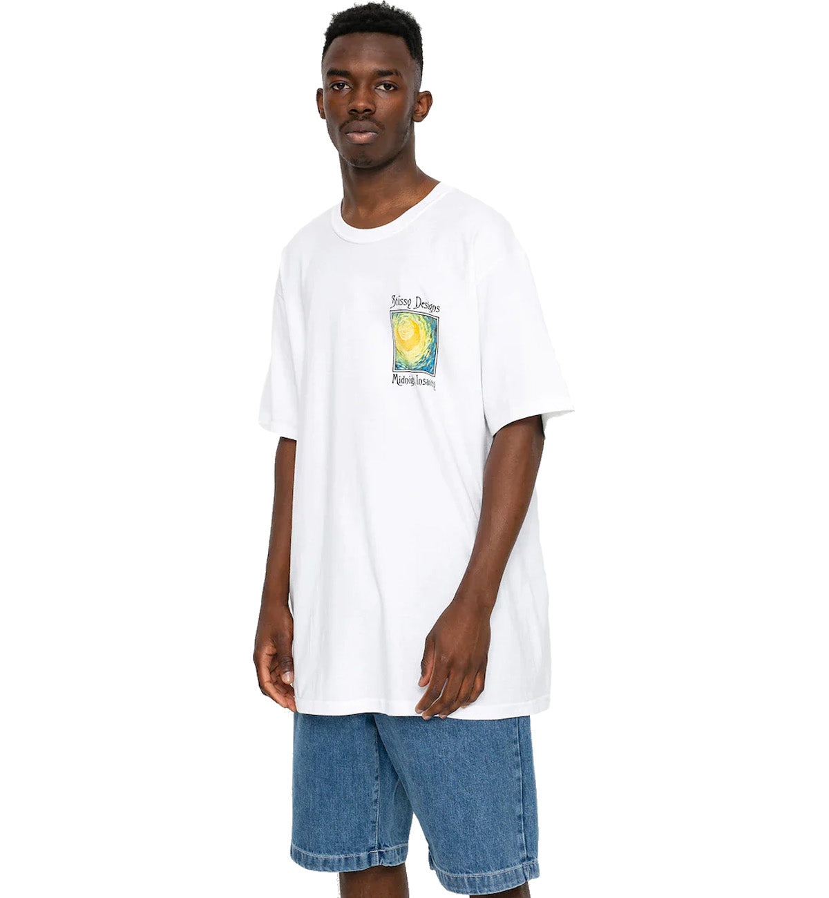 Stussy Midnight Insanity Tee (White) – The Factory KL