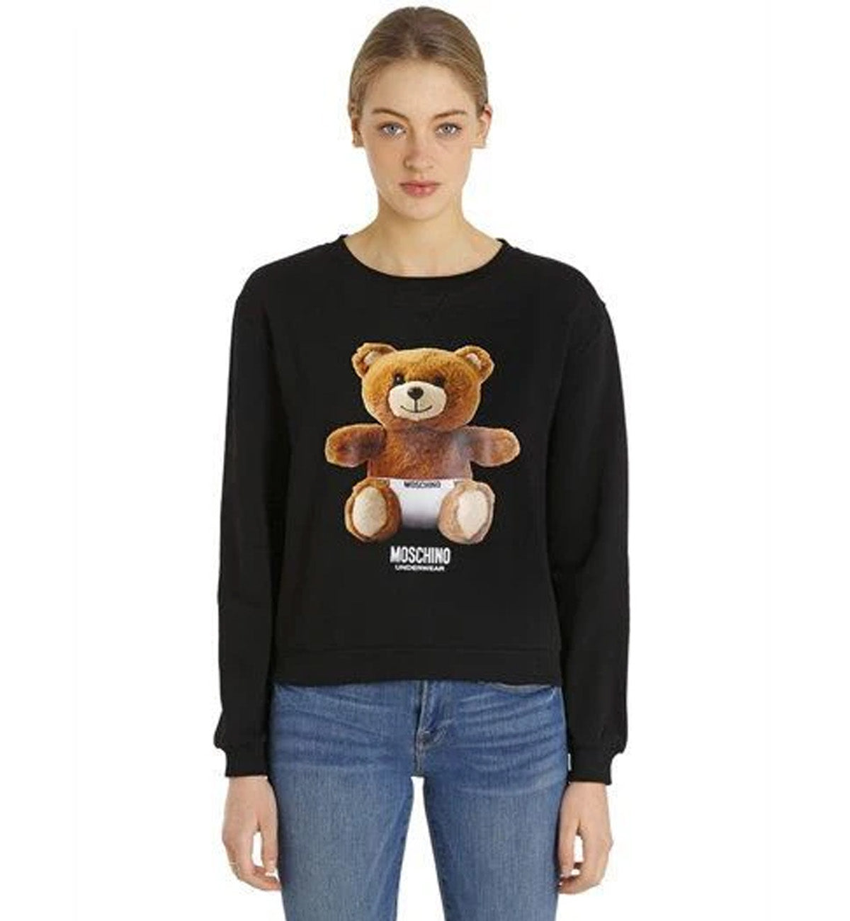 Moschino bear print underwear sweatshirt sale