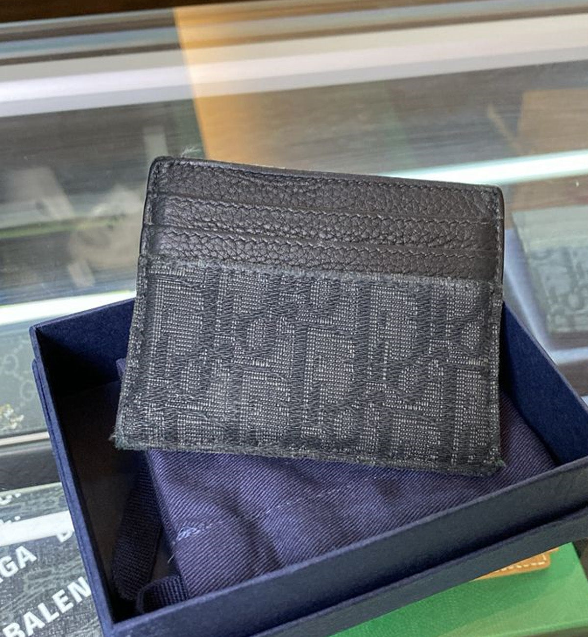 [Pre-Used] Black Oblique Cardholder [CA1335]