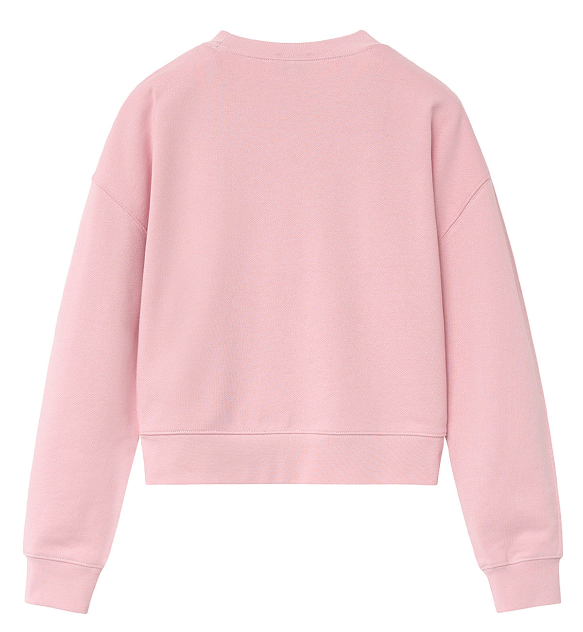 Marithe W Classic Logo Crop Sweatshirt (Baby Pink)