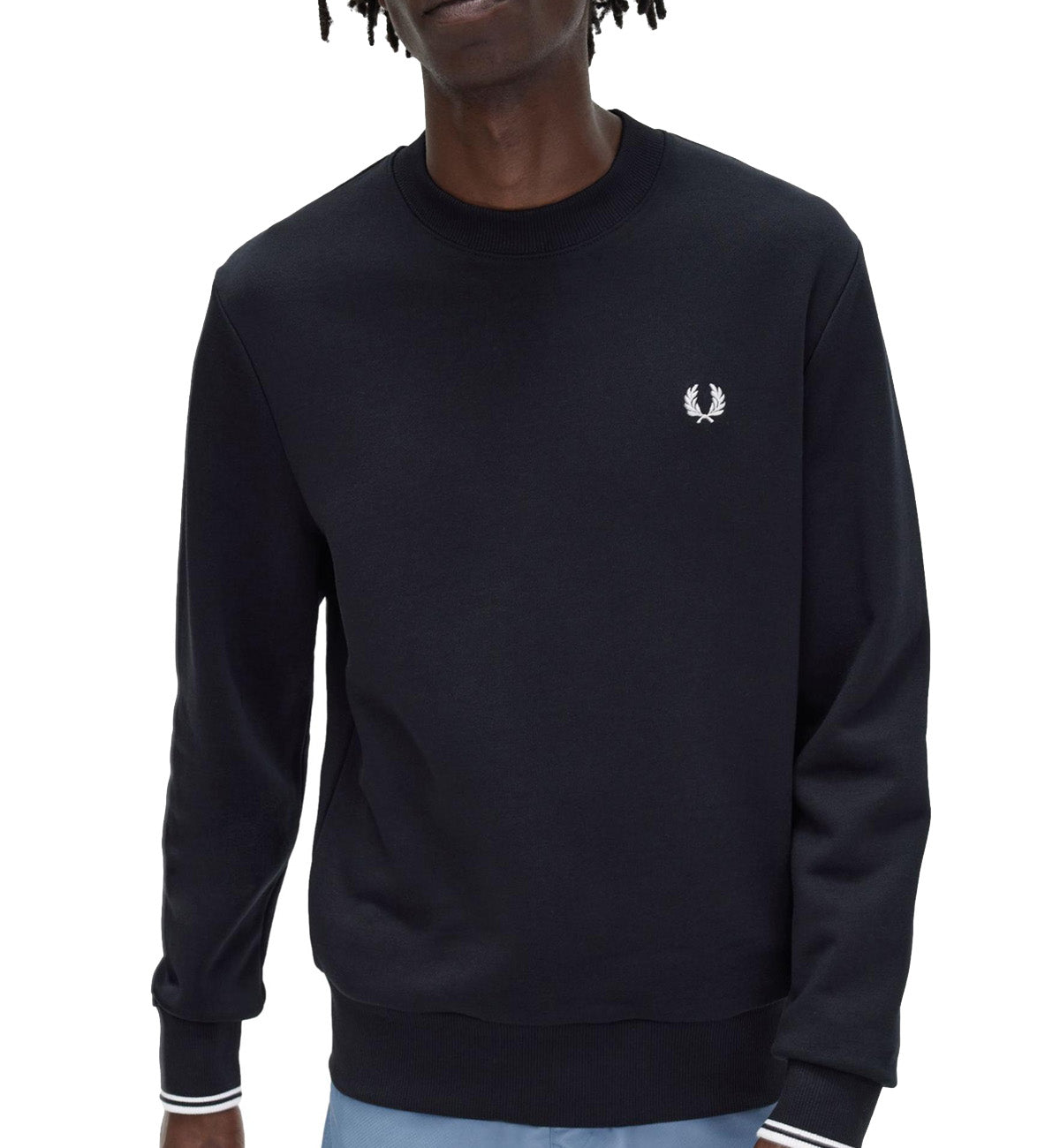 Fred Perry Crew Neck Sweatshirt (Black)