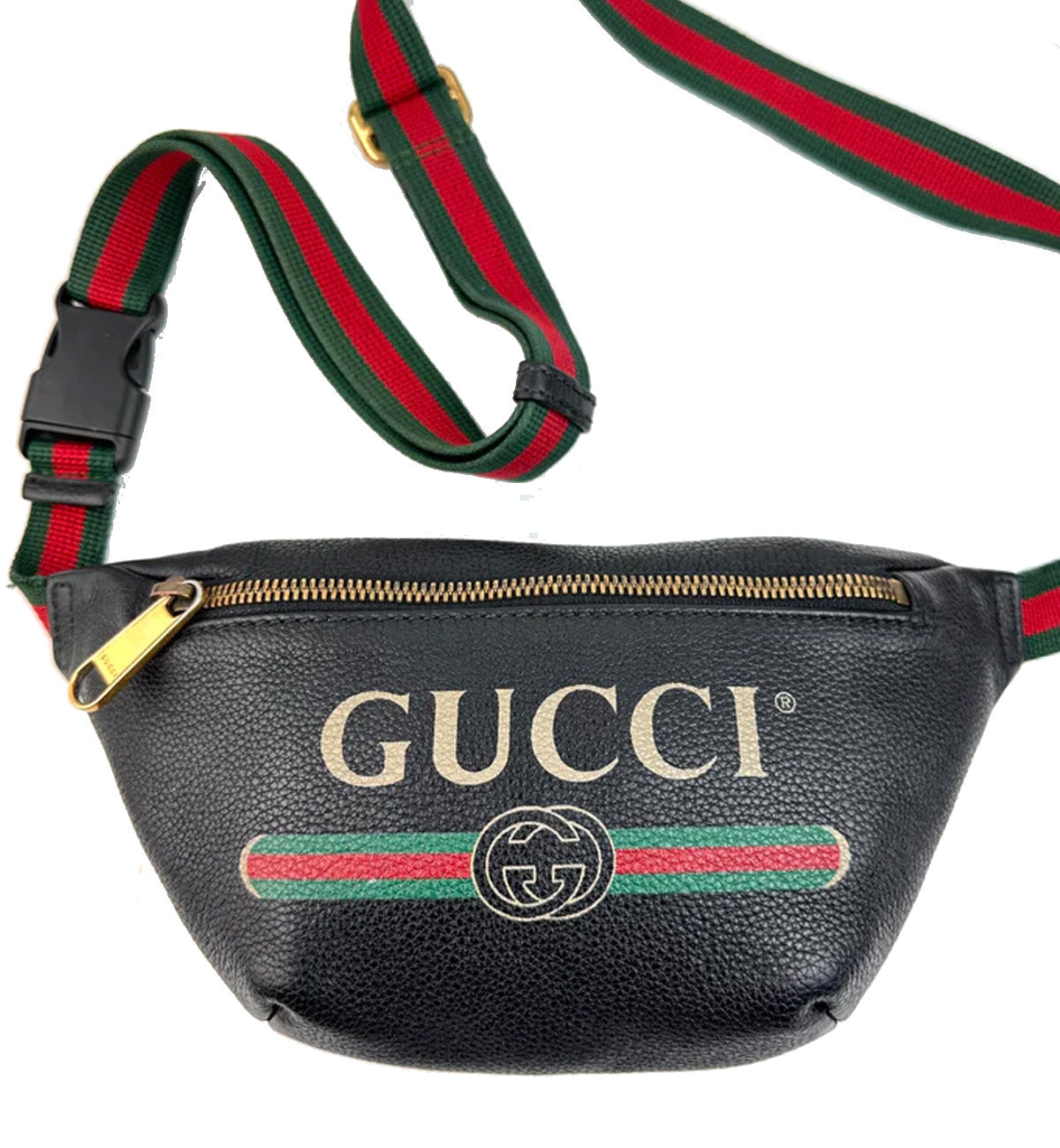 Gucci print belt on sale bag