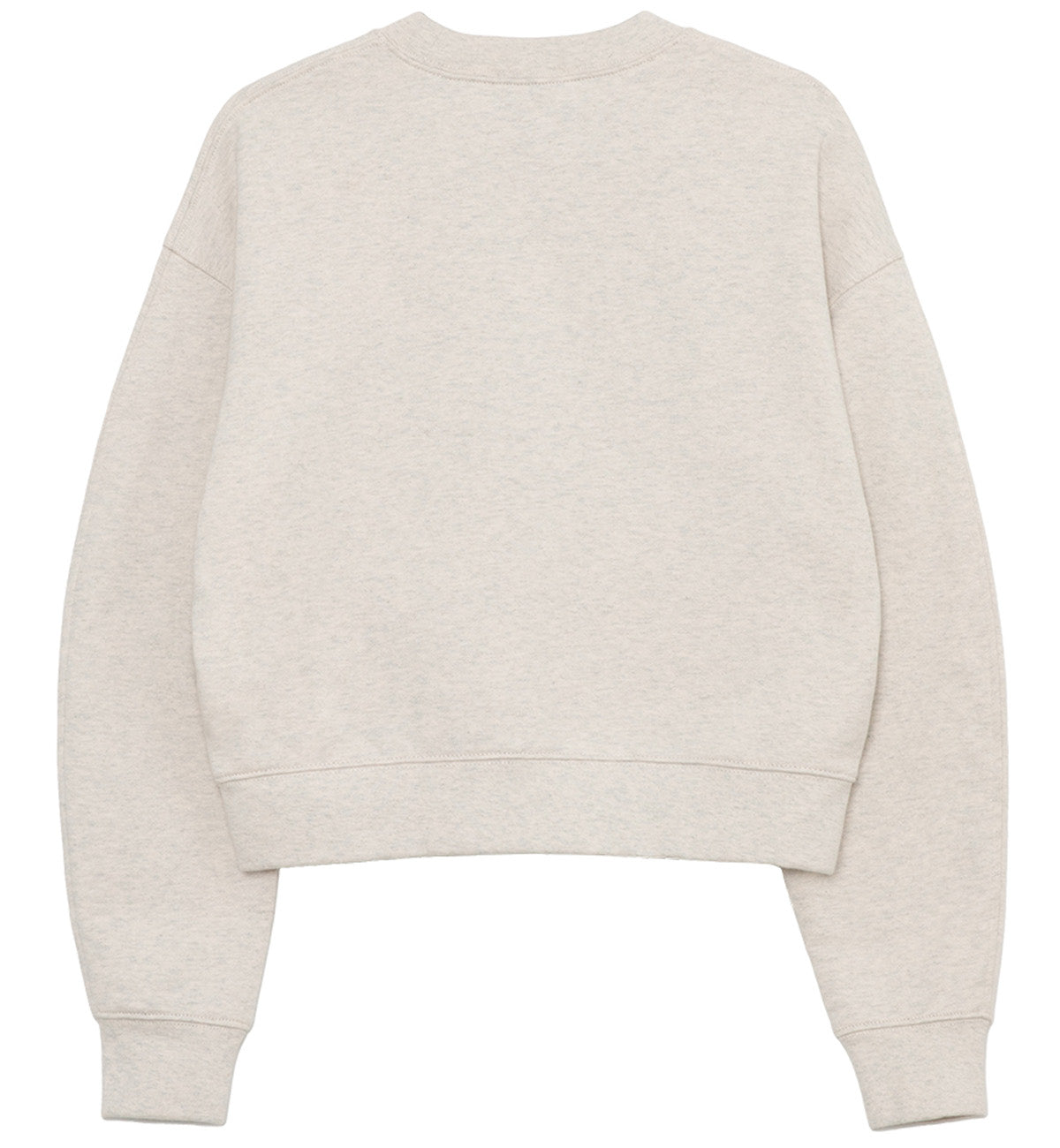 Marithe W Classic Logo Crop Sweatshirt (Oatmeal)