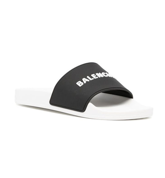 Balenciaga Pool Slides (Black White Mix)
