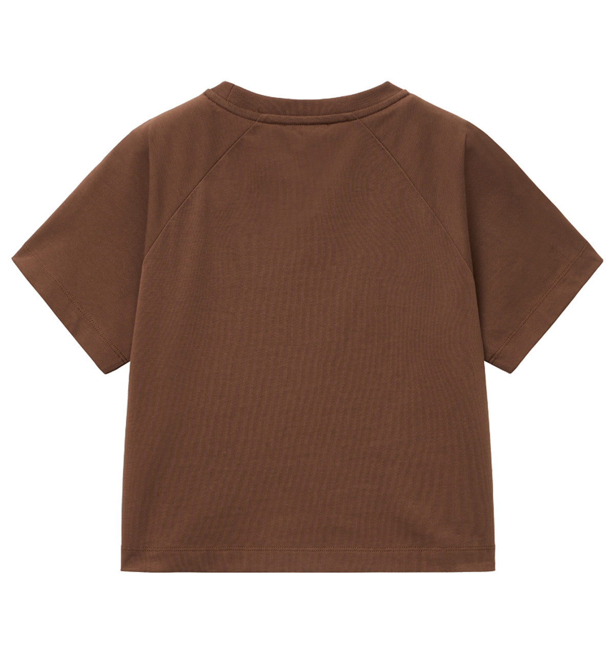 Marithe W Lettering Logo Crop T-Shirt (Brown)